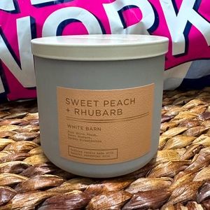 SWEET PEACH + RHUBARB 3 WICK CANDLE